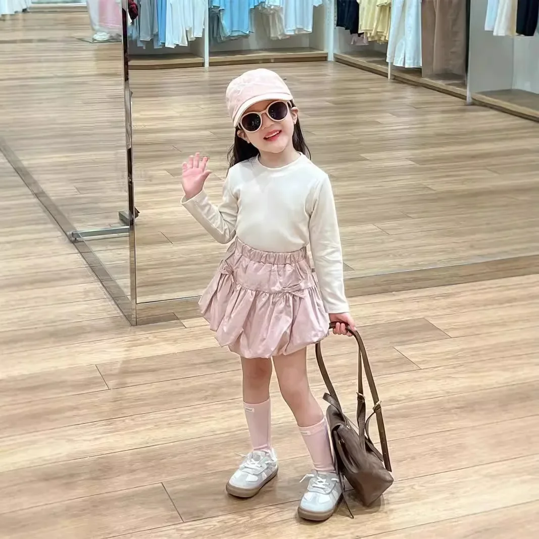 Girls Suits 2024 Autumn New Childrens Clothes Sweet and Cute Pink Bow Hooded Zipper Cardigan Flower Skirt Two-piece Set Casual