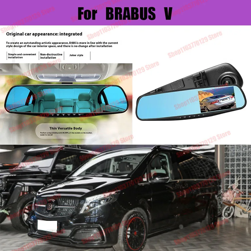 

For BRABUS V High definition dual lens driving recorder with front and rear dual recording reverse images Car dvr