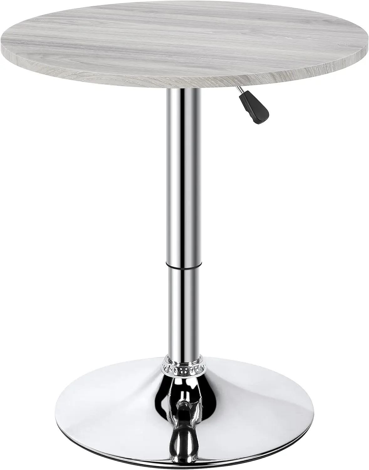 

Comfort corner Round Pub Table Height Adjustable with 360 Swivel MDF Tabletop for Dining Bistro Cafe Home Bar, Grey