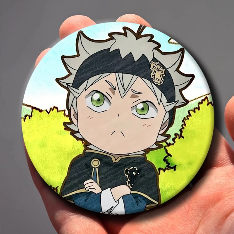Anime Black Clover Asta Yuno Yami Sukehiro Cute Button Pin Funny Cartoon Badge Round Brooch Backpack