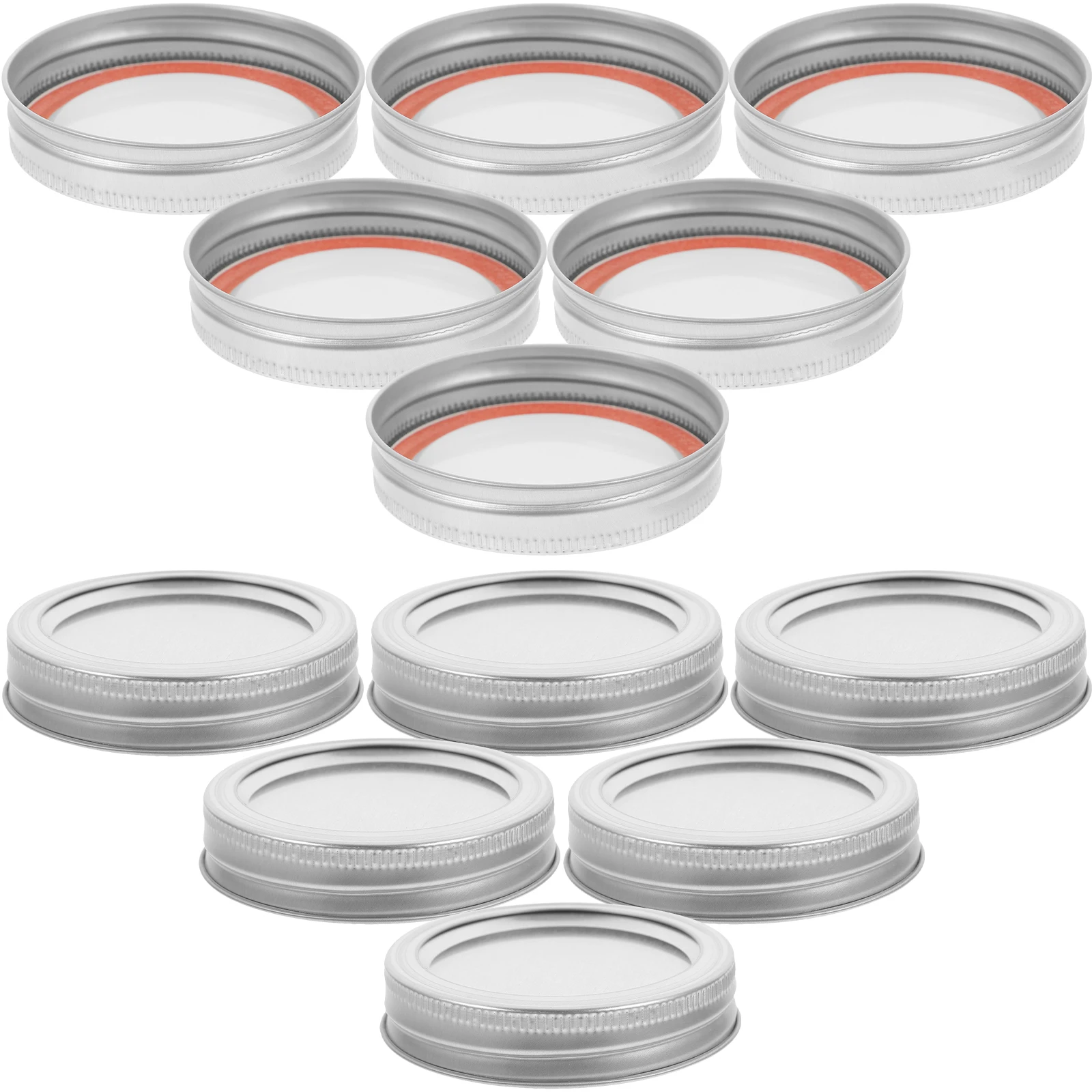 

20 Sets Mason Jar Lids Tinplate Wide Mouth Leak Proof Airtight Canning Covers Reusable Sealing Food Grade Metal