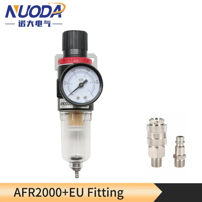 AFR-2000 Pneumatischer Filter Luftaufbereitungseinheit Druckregler Kompressor Reduzierventil Öl Wasser Trennung AFR2000 Gauge