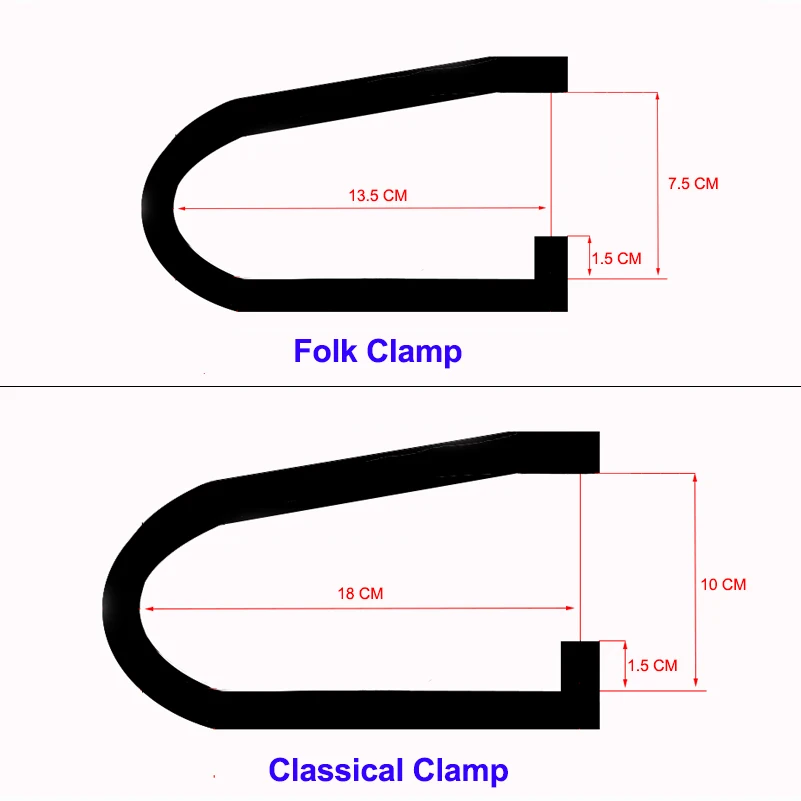 Acoustic Guitar Accessories Bridge Clamp / Cast Steel Deep Throat Clamp / Deep Reach C-Clamp Guitar Repair Tool