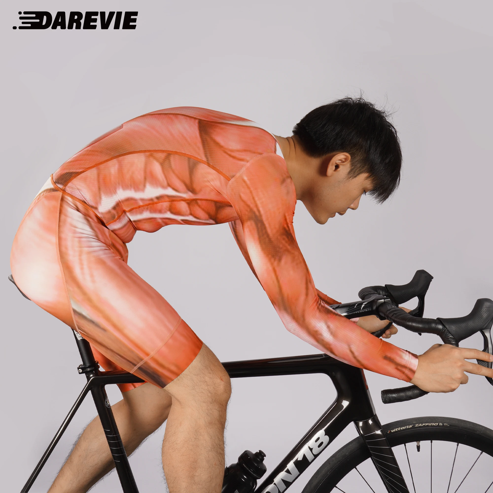 DAREVIE رجل الدراجات مجموعة 7 سنتيمتر المضادة للانزلاق العضلات Skinsuit الدراجات الملابس للرجال الرطوبة فتل سريعة الجافة الرجال الدراجات الملابس #5