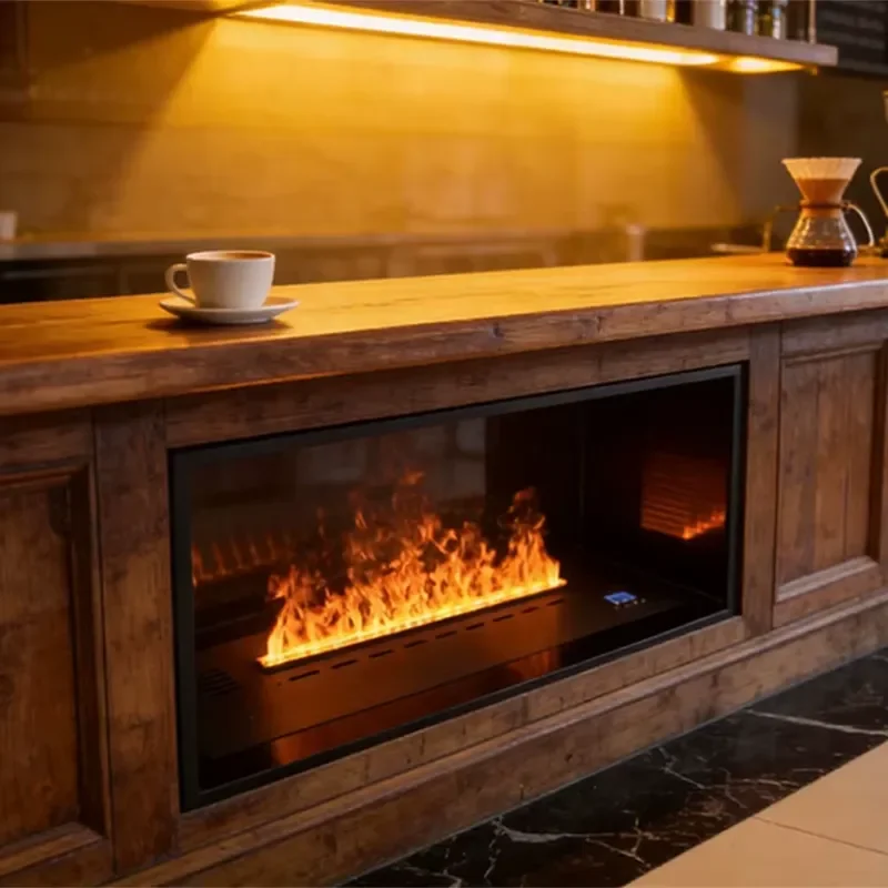 1820mm Modern Indoor Insert Water Vapor Fireplace AFW180 Customizable Remote Control Single Color