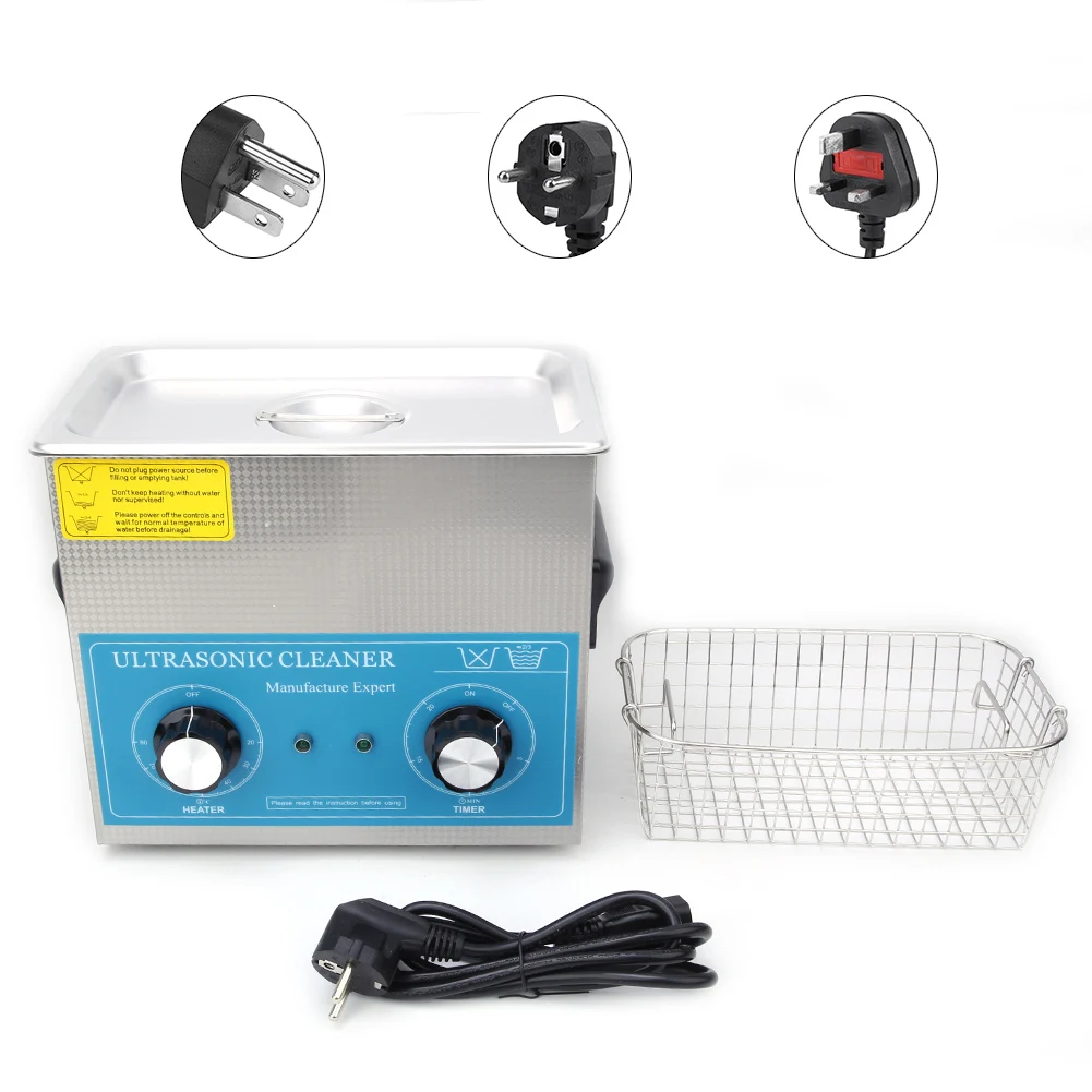 

Ультразвуковая ванна для чистки ювелирных изделий 3.2L 230HT с цифровым дисплеем, механическим таймером и подогревом, принадлежности для очистки