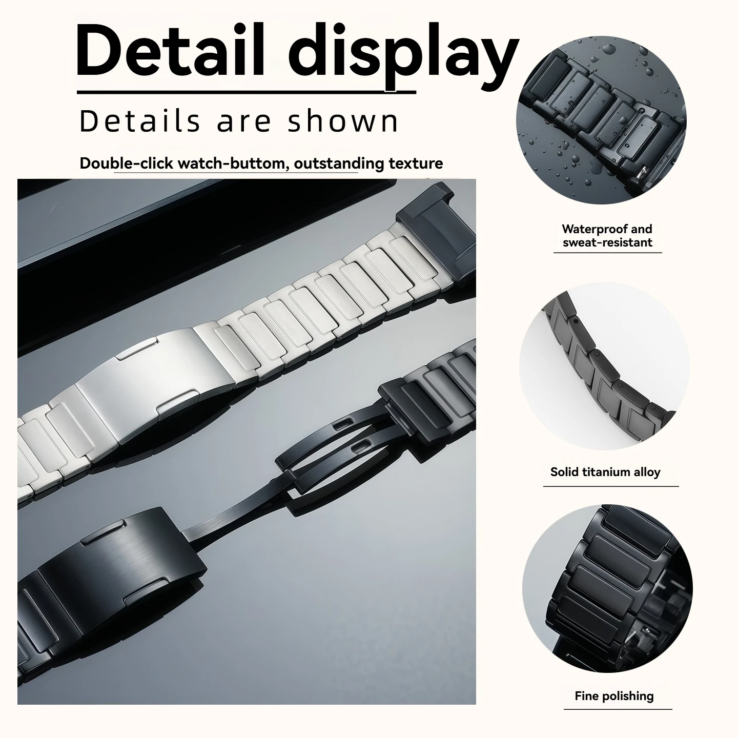 Suitable for Casio series GWG-1000 Big Mud King generation modified titanium alloy watch with solid titanium wristband for men