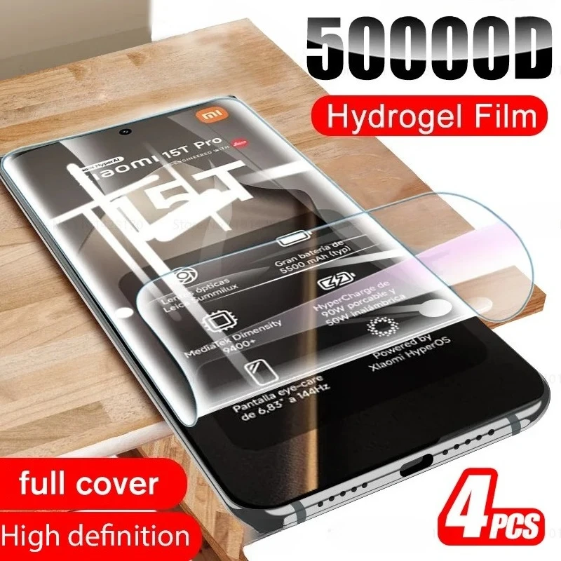 4 قطعة ل Xiaomi 15T برو هيدروجيل غطاء الفيلم Xiaomi15T Xiaomi15TPro Mi 15TPro 15 T 5G واقي الشاشة العالمي غير الزجاج المقسى #1