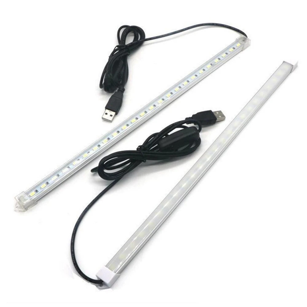 DC5V USB LED Bar Light SMD5630 with Switch LED Strip Light 7/15/24/28/36 LEDs Rigid Strip Night Market Light 10/20/35/40/50CM