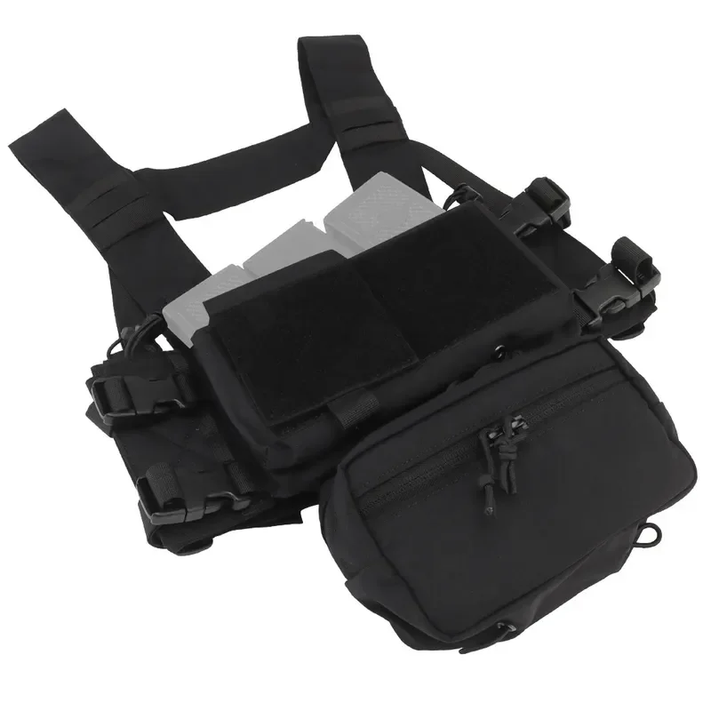 Tactical Molle Vest Expandable Chest Rig with Quick Release Buckles Military Camouflage Airsoft Paintball Gear for Outdoor