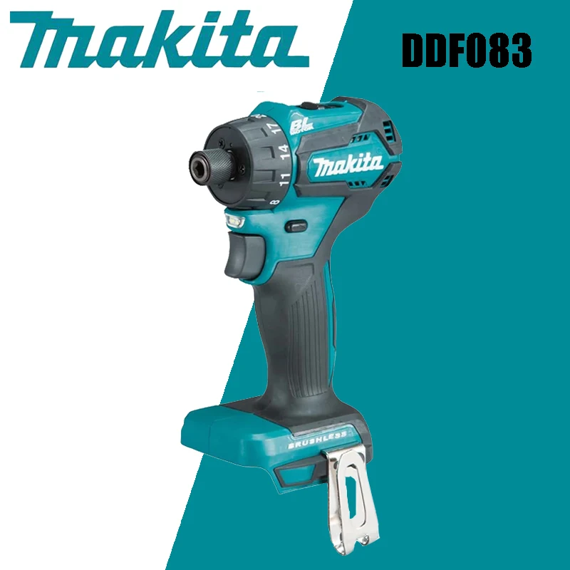 Makita DDF083 18V LXT Brushlesst Compact Cordless Driver Drill Hex Hammer 6.35 mm 1/4″ Hex 40 N Electric Screwdriver Power Tool