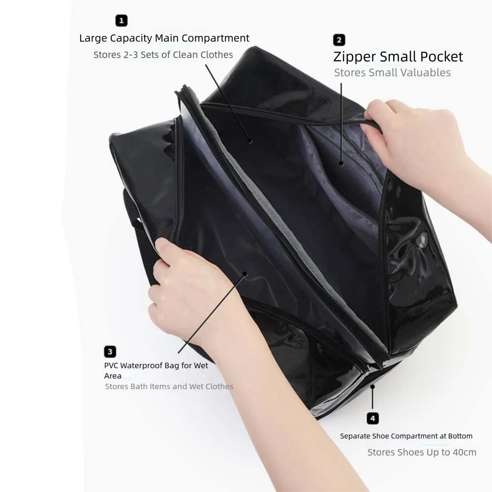 

Waterproof Gym Bag Large Capacity Dry-Wet Separation Fitness Training Bag Handheld With Shoes Pocket Swimming Pool Bag