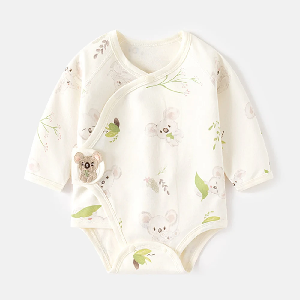 Long Sleeve Baby Bodysuit Cotton Cute Floral Animal Print Baby Girl Autumn Clothes Newborn Boy Romper