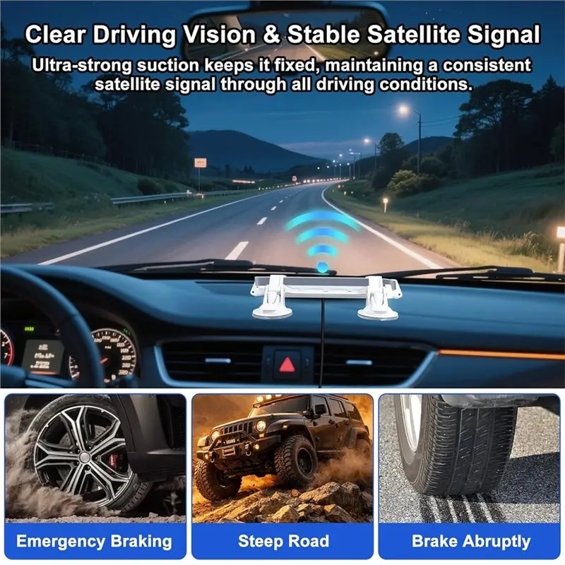 Super Deal -Dashboard Mount For Starlink Mini Suction Cup Car Mount Dash& Windshield,Stable Vehicle Bracket,For Smooth Driving