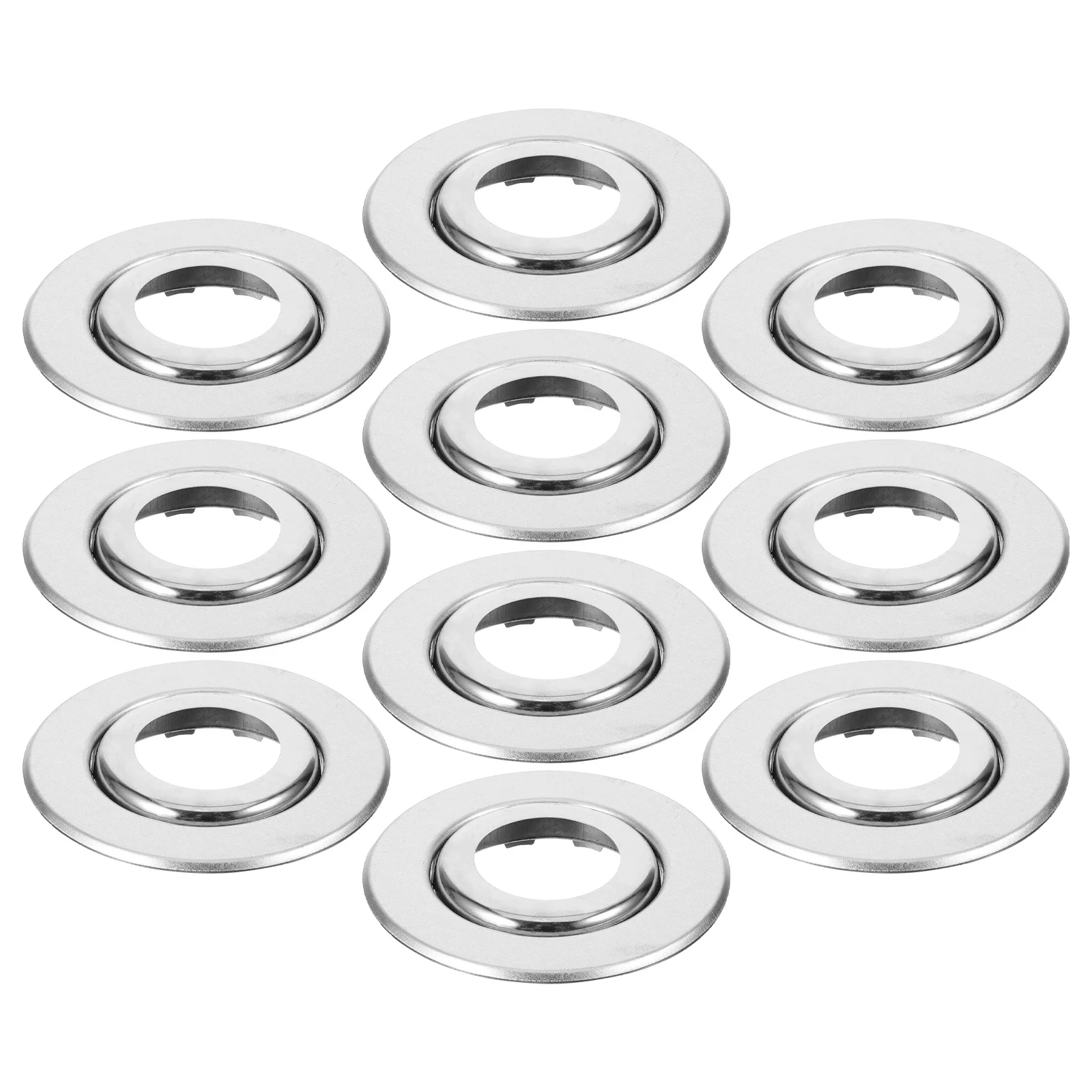 10 قطعة لوحة غطاء الحريق 3/4 بوصة طبقة مزدوجة الحائط الفولاذ المقاوم للصدأ الغبار شعار استبدال شفة مستديرة ل #4