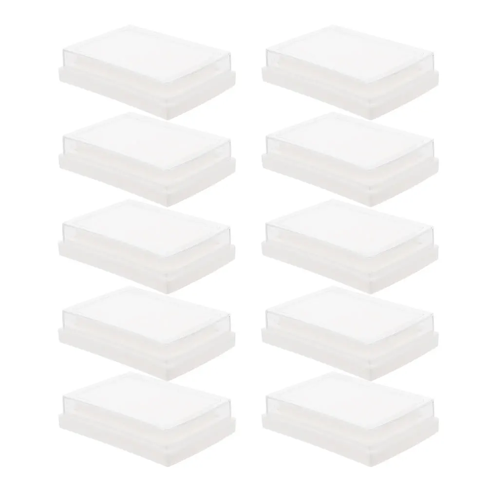 

15pcs Blank Ink Pad High Density Sponge Diy Fingerprint Stamping Crafts Empty Refillable Office Supplies Thumb Print Boxes