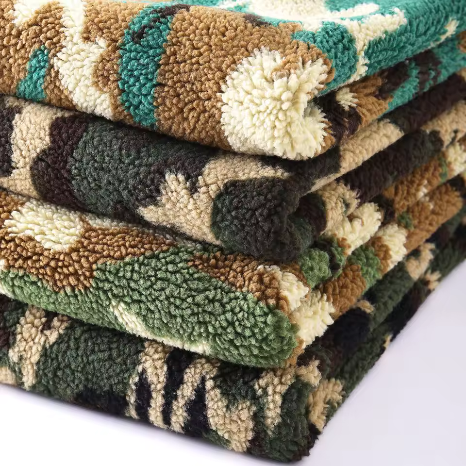 1yard Camouflage sherpa jacquard knitted velvet fabric pillow toy sofa home textile fabric for patchwork - AliExpress 15