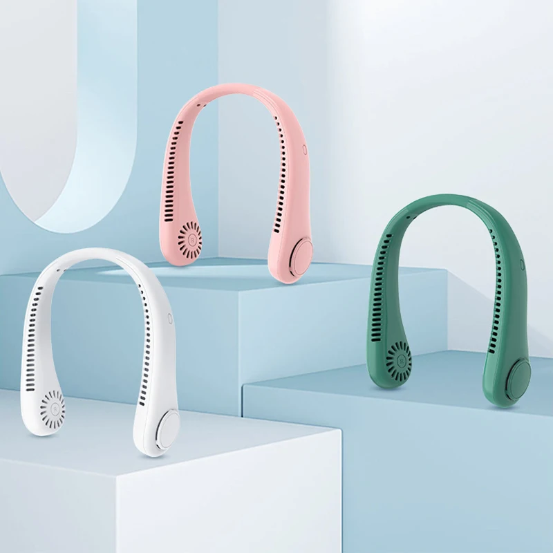 

Портативный шейный вентилятор, 3 скорости, регулируемый растягивающийся шейный вентилятор, продувка воздуха для охлаждения, без рук, 4000 мАч, перезаряжаемый