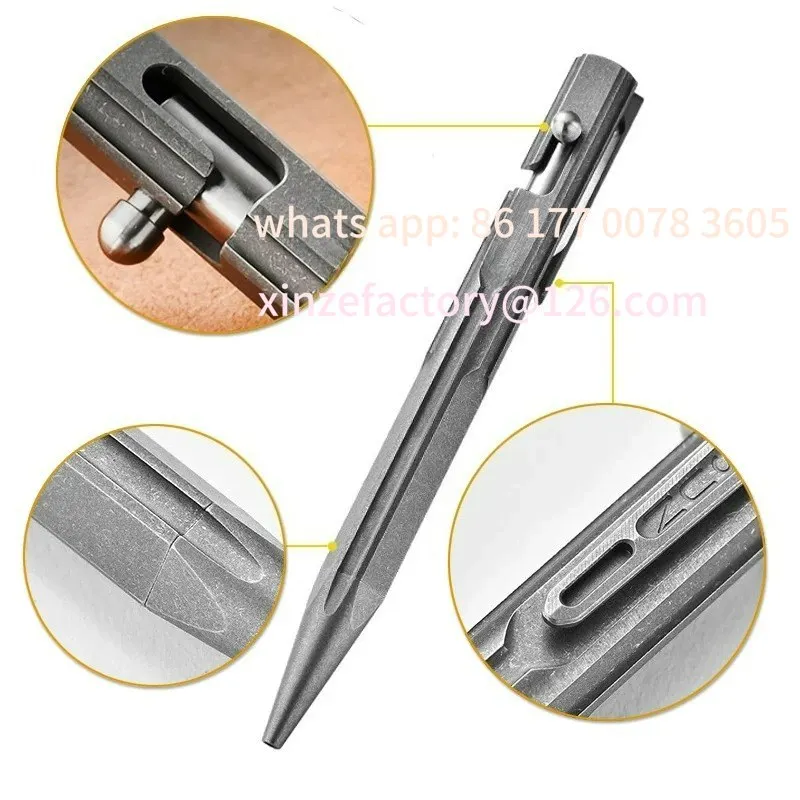 

Customizable Multi-functional Titanium Alloy Tactical Pen Business Signature Ballpoint Pen Outdoor Camping Survival Self Defense