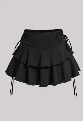 Imagen 2 del producto Nueva falda elegante de talla grande para mujer, informal, versátil, de color sólido