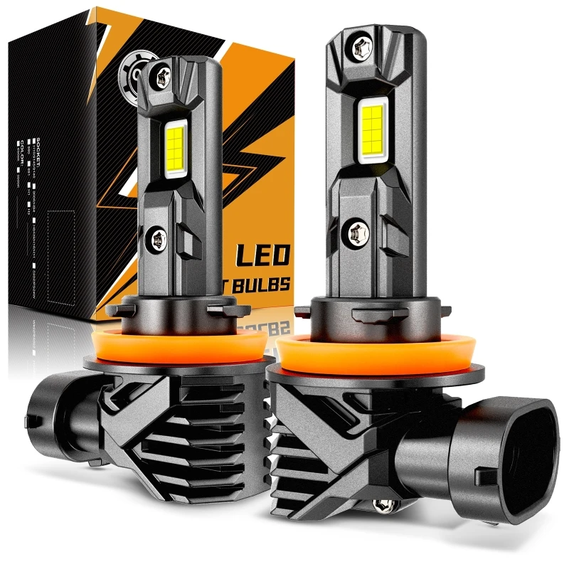 AUXBEAM 18000LM 60W LED Headlight Bulbs Fanless Plug and Play Headlamp Bulbs Head Lights Fog Lamps Bulbs