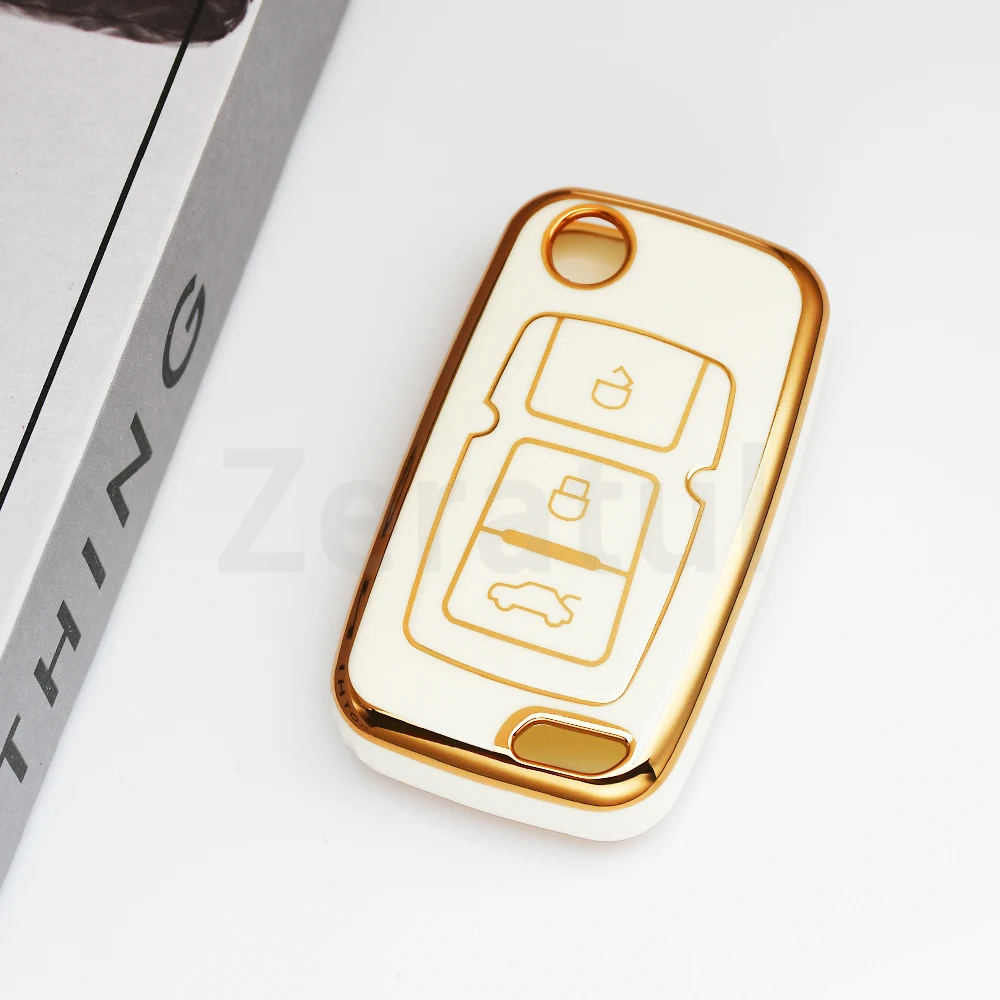 TPU Remote Keyless Shell for Geely Emgrand EC715 EC718-RV GC5 GC6 EC8 SL EU 7 EC7 EC715 EC718 EC7-RV Car Folding Key Case Cover view 5