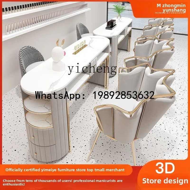 AA  Vacuum Cleaner Nail Art Table and Chair Set Nail Art and Beauty Shop Single and Double Table Nail Art Sofa