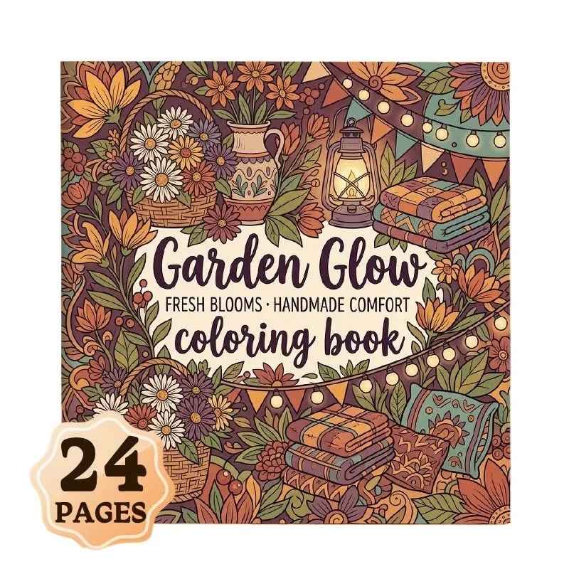 24 Pages Kids Coloring Book Extra Thick DIY Handmade Drawing Activity Book for Children Beginners