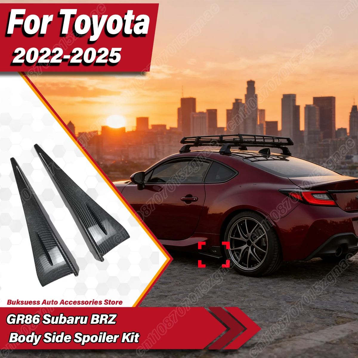 

Для Toyota GR86 Subaru BRZ 2022 2023 2024 2025 автомобильная боковая юбка, сплиттер, боковой бампер, спойлер, диффузор, модификация кузова с утиным крылом
