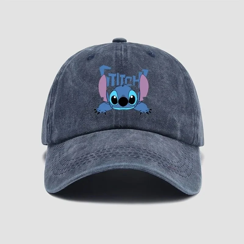 Stitch Casual Hat Kawaii Cartoon Anime Figure Baseball Caps Breathable Snapback Sun Hats Adjustable Peaked Cap Unisex Kids Gifts image 3