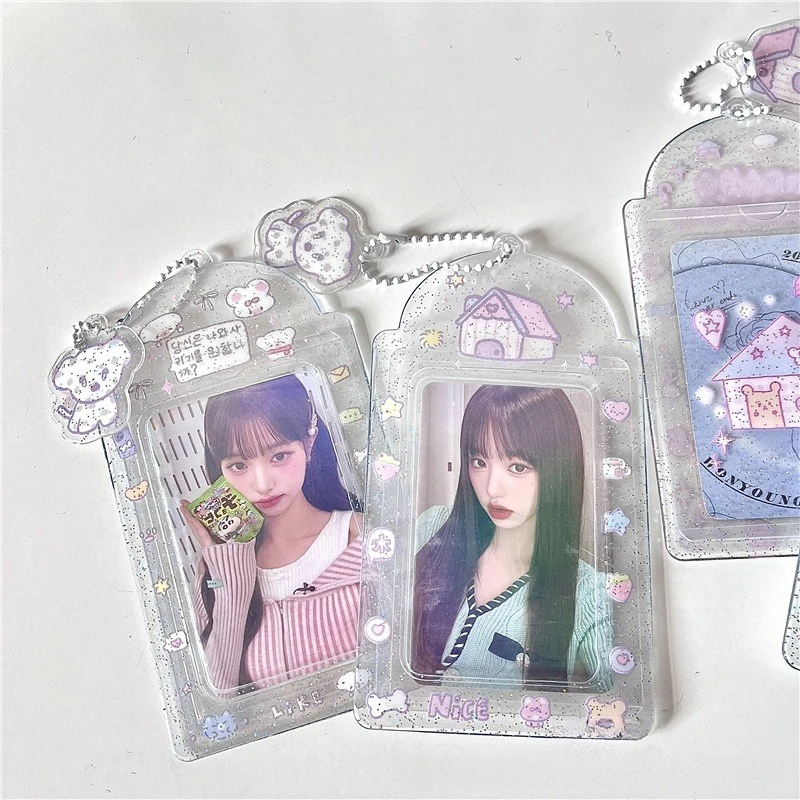 Tarjetero Kawaii de 3 pulgadas, bolsa de almacenamiento para tarjetas postales, álbum de fotos, organizador de colección de tarjetas Idol Kpop, papelería