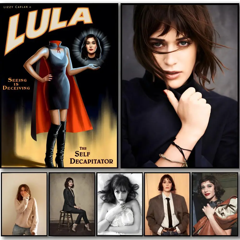 Famous American Actor Singer Lizzy C-Caplan Poster HD art sticky wall waterproof home bedroom bar aesthetic decoration