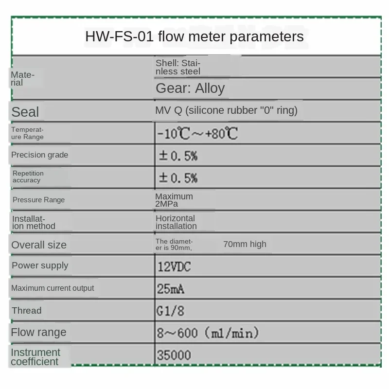 8~600 Ml/min Common Rail Inject Diesel Flow Meter for Test Bench