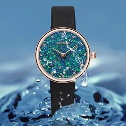 Babysbreath-reloj de cuarzo para mujer, cronógrafo de lujo con diamantes, resistente al agua, a la moda, regalo de cumpleaños y Día de San Valentín, novedad de 2023