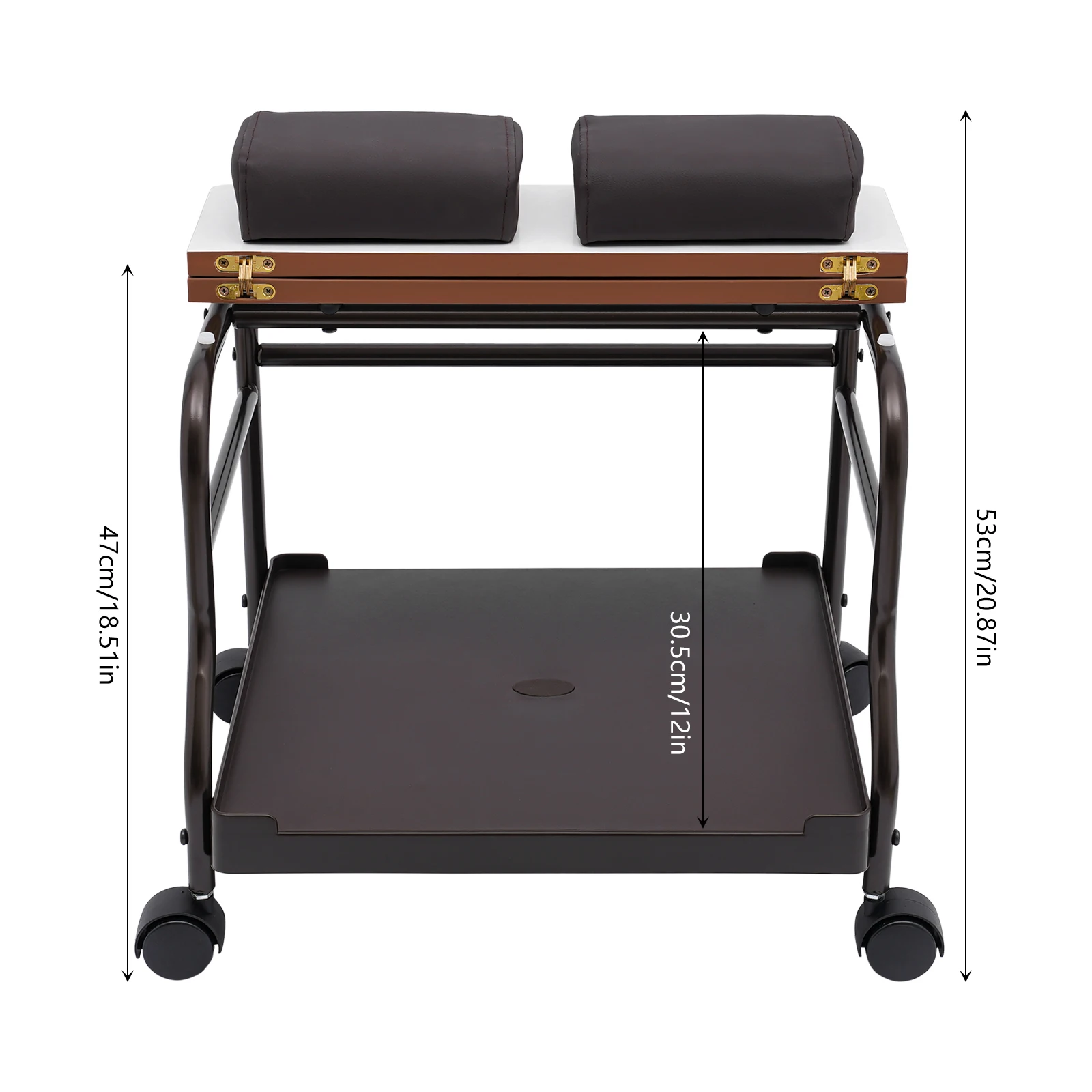 Salon Kosmetyczny Paznokci lub Spa do Stóp Przenośny Wózek, Uchwyt na Stopy o Udźwigu 18 kg do Klinik Medycznych, Salonów Fryzjerskich