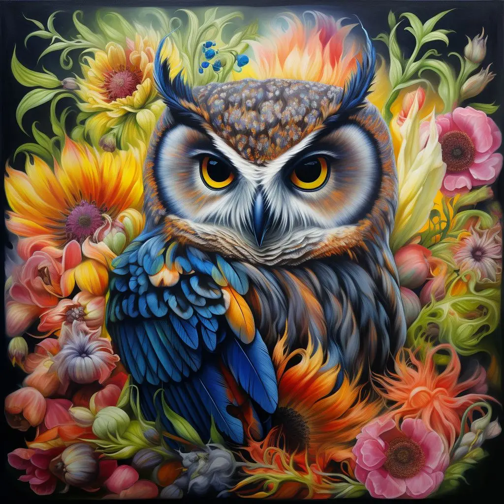 

CHENISTORY 5D DIY Diamond Embroidery Full Round Diamond Painting Owl Kits Mosaic Animal Rhinestone Home Wall Art Decor Gift