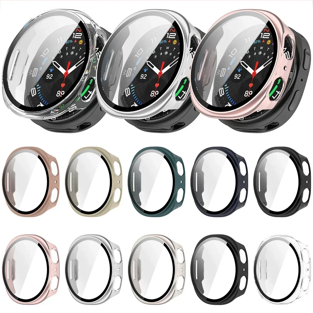 PC-Gehäuse + Panzerglas für Samsung Galaxy Watch 8 9 40mm 44mm Vollständige Abdeckung Displayschutz Anti-Sturz Uhrengehäuse Zubehör