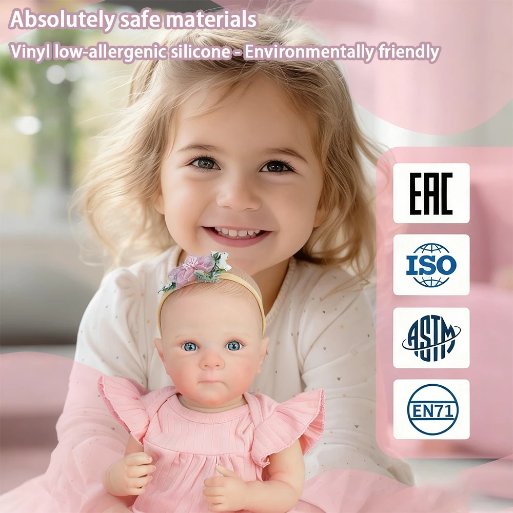 ตุ๊กตาเด็กทารกเกิดใหม่ เบตตี้ ขนาด 19 นิ้ว ทำจากซิลิโคนไวนิลเนื้อนุ่มเหมือนจริง ผมวาดด้วยมือ งานศิลปะ ของสะสม ของขวัญคริสต์มาส