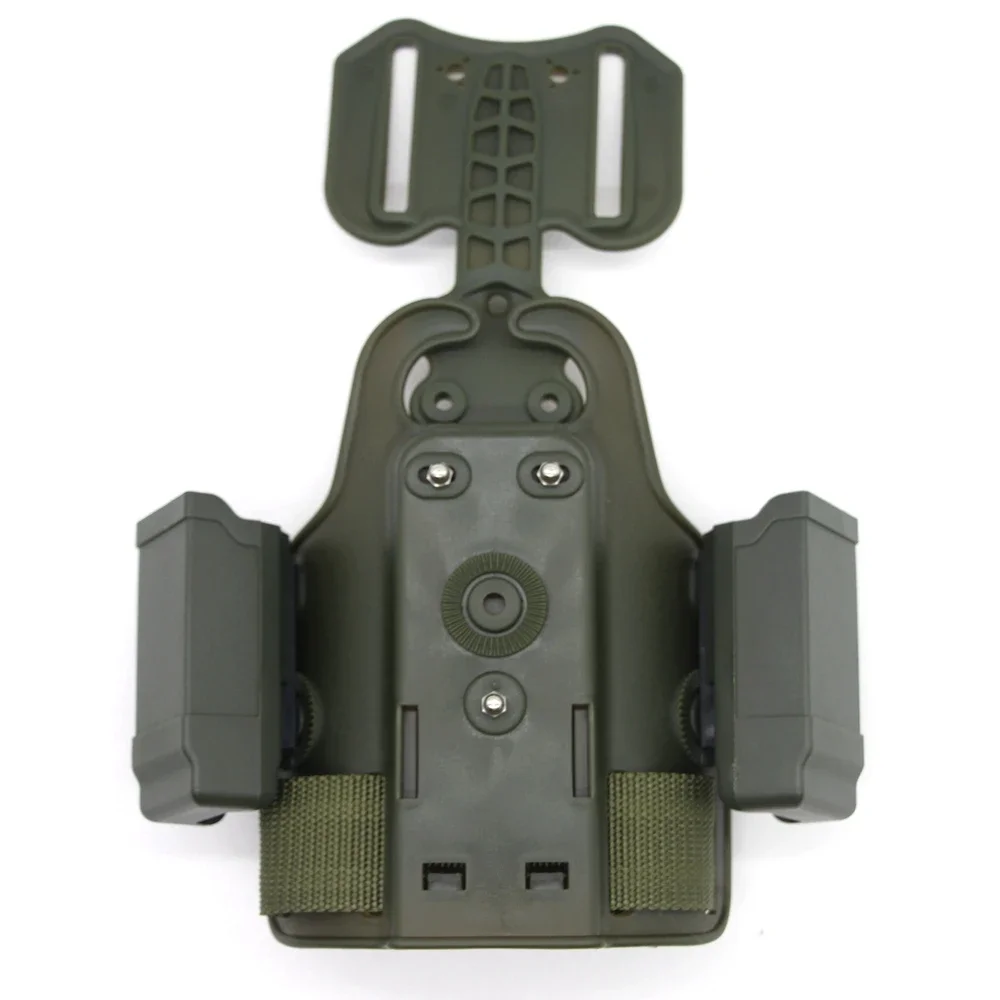 9mm Double Magazine Drop Leg Holster Platform with Paddle for Glock 17 19 Shooting Accessories Gun Holster