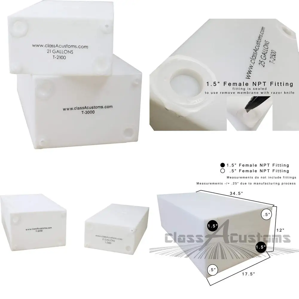 RV Water Storage Combo - 21 Gallon Fresh & 30 Gallon Gray Tanks for RVs