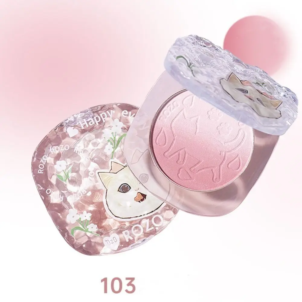 Pêssego rosa gradiente cor blush à prova dwaterproof água acabamento fosco rosto blush paleta natural nude fino flash creme blush cosméticos