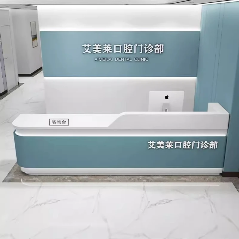 Dental Clinic Checkout Counters Painting Hospital Front Desk Company Checkout Counters Clothing Store Furniture Kassa JT40C