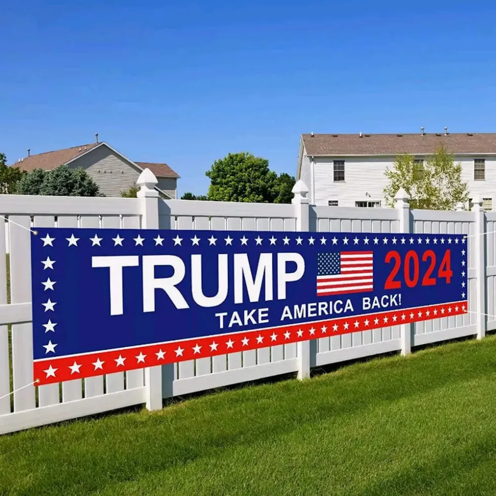 

1Pc Lawn Outdoor Decoration Election Day Flag New 2024 Garden Flag MAGA Donald Trump Take America Back Yard Flag Banner