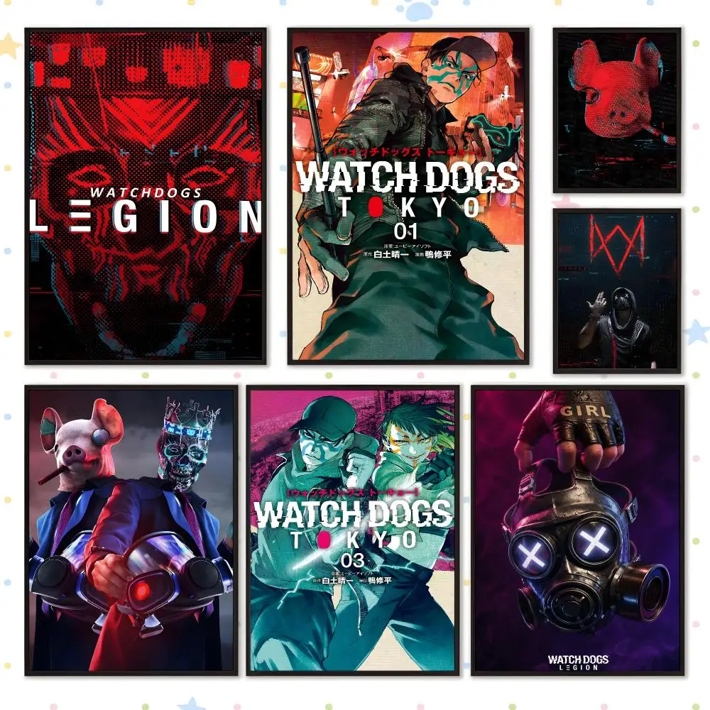 Manga Iconic Drama Watch Dogs Tokyo Poster HD Waterproof PP Self Adhesive Aesthetic Bedroom Dorm Gaming Room Home Decor Gift