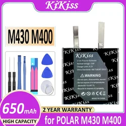 KiKiss Battery M430 M400 (322826) 650mAh for POLAR M430 M400 GPS Sports Watch Bateria