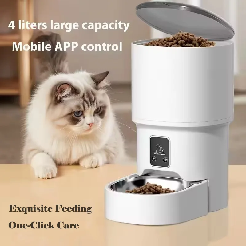 App Controlled Smart Pet Feeder Automatic Timer Quantitative Visible Feeding Machine For Dog Cat Dry Food Dispenser Pet Accessor