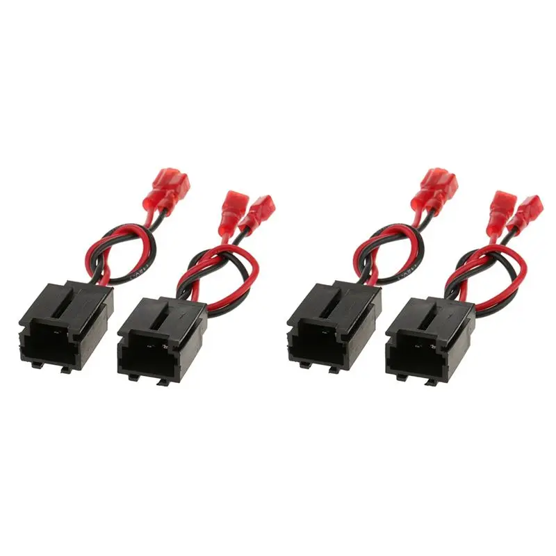 4Pcs Audio Speaker Cable Adapter Plug Studio Wire Harness Connector Fo For Citroen C2/ 206 1999-2015