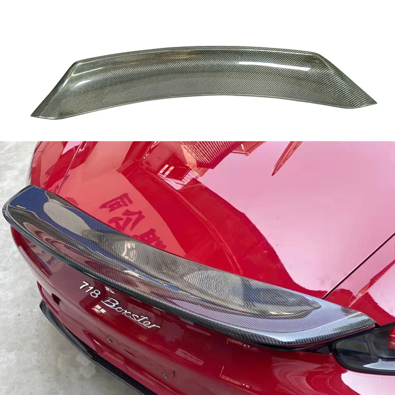 

Exclusive 2025 Carbon Fiber 718 Boxster Rear Trunk Spoiler for Porsche 718