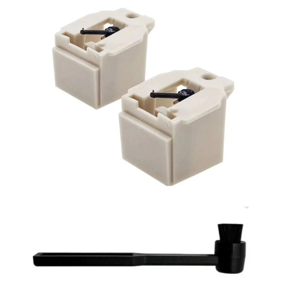 ATN3600L Replaces 2 Stylus for AT-LP60 Turntable with Black and White Cleaning Brush