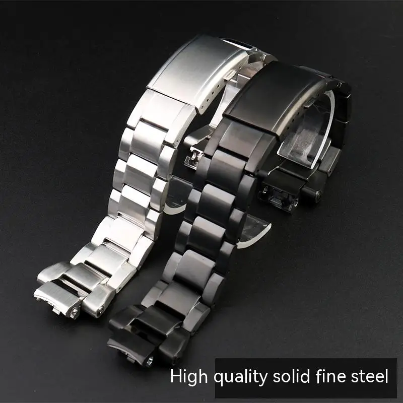 Solid Precision Steel Watch Chain For Men Adapted To Casio 5672 MTG-B3000 Quick Release Metal Watch Strap Waterproof Bracelet